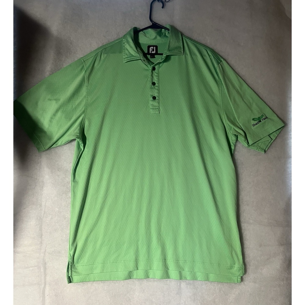 Shadow Hawk Golf Polo Footjoy Green Shirt Size XL